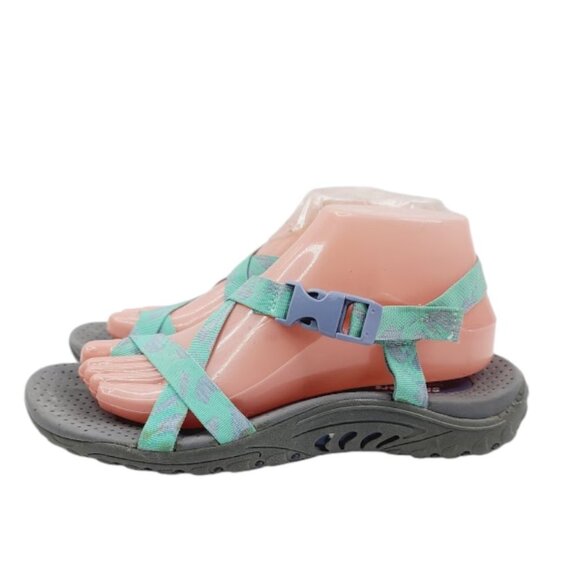 Skechers Shoes - Skechers Women's Mint Green Reggae Cross Strap Trekking Sandal Size 8